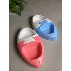 YES4PETS 2 x Medium Pet Plastic Rabbit Dog Feeding Bowls Cat Rabbit Guinea Pig Feeder