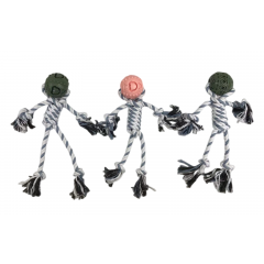 YES4PETS 3 x Pet Puppy Dog Toy Play Toy Rubber Ball Knotted Rope Toy