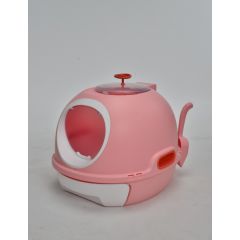 YES4PETS Cat Toilet Litter Box Tray House W Sky window Drawer Photocatalyst Purifier Pink