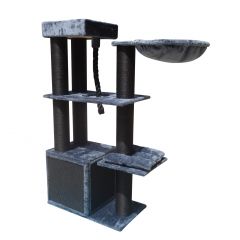 YES4PETS 33kg 160 cm XL Multi Level 14cm Thick Cat Scratching Post Tree Scratcher Pole- Grey