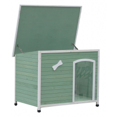 YES4PETS Medium Timber Pet Dog Kennel House Puppy Wooden Timber Cabin With Stripe