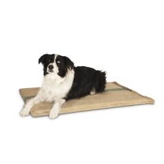 Large Hessian Pet Dog Puppy Bed Mat Pad House Kennel Cushion With Foam 100 x 69 cm