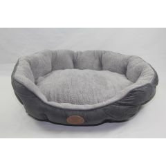 YES4PETS Blue / Grey Washable Fleece Soft Pet Dog Puppy Cat Bed-Large