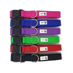 100% Pure Bamboo Fibre Dog Collar Plastic Buckle - Moondidley Pets Medium Navy