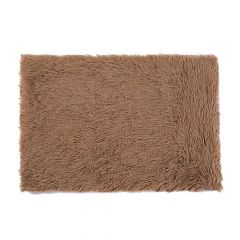 Fluffy Pet Blankets-Soft Faux Fur, Anti-Anxiety Cozy Throws for Cats and Dogs, M 80*55cm khaki
