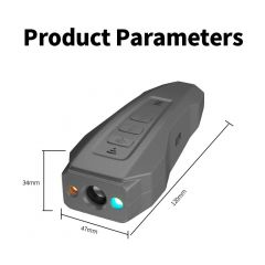 Dark Gray Ultrasonic Dog Bark Control Device, Rechargeable Dog Trainer with LED Flashlight, Portable Anti-Barking Tool