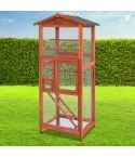 i.Pet Bird Cage 72cm x 60cm x 168cm Pet Cages Large Aviary Parrot Carrier Travel Canary Wooden XL