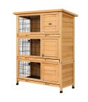 i.Pet Rabbit Hutch 91.5cm x 46cm x 116.5cm Chicken Coop Large House Cage Run Wooden Bunny Outdoor