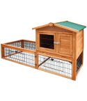 i.Pet Chicken Coop 155cm x 49cm x 90cm Rabbit Hutch Large Run Wooden Cage House Outdoor
