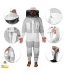 OZBee Premium Full Suit 3 Layer Mesh Ultra Cool Ventilated Round Head Beekeeping Protective Gear Size  XL