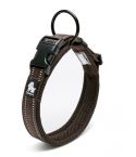 Heavy Duty Reflective Collar Brown S