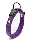 Heavy Duty Reflective Collar Purple S