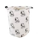 GOMINIMO Laundry Basket Round Foldable (Dog)