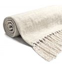 Acrylic Chenille Tassel Knitted Blanket Bed Sofa Throw Rug 150 x 200 cm (White)