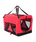 Portable Soft Dog Cage Crate Carrier XL RED