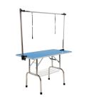 Paw Mate Pet Grooming Salon Table Dual 120cm Adjustable Foldable Mobile for Commercial BLUE