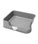 Dog Pet Potty Tray Training Toilet Raised Walls T1 GREY
