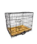 Wire Dog Cage Foldable Crate Kennel 30in with Tray + Cushion Mat Combo