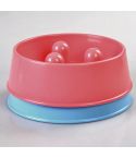 YES4PETS 1 x Medium Pet Anti Gulp Feeder Bowl Dog Cat Puppy slow food Interactive Dish Blue