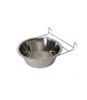 YES4PETS 2 x Stainless Steel Pet Rabbit Bird Dog Cat Water Food Bowl Feeder Chicken Poultry Coop Cup 1.9L