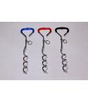 YES4PETS 2 X Pet Dog Puppy Chrome Plated Corkscrew Spiral Tie Out Stake