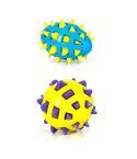 YES4PETS 2 x Large Dog Puppy Rubber Spike TPR Football Ball Dental Hygiene Chew Play Toy