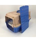 YES4PETS Medium Dog Cat Crate Pet Rabbit Carrier Airline Cage With Bowl & Tray-Blue
