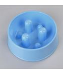 YES4PETS XL Pet Anti Gulp Feeder Bowl Dog Cat Puppy slow food Interactive Dish Blue