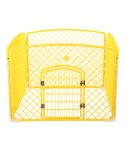 YES4PETS 4 Panel Plastic Pet Pen Pet Foldable Fence Dog Fence Enclosure With Gate Yellow