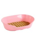 YES4PETS Pet Bed Small Plastic Dog Bedding Sleeping Resting Washable Basket Pink