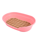 YES4PETS Pet Bed Large Plastic Dog Bedding Sleeping Resting Washable Basket Pink