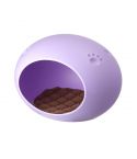 YES4PETS Medium Cave Cat Kitten Box Igloo Cat Bed House Dog Puppy House Purple
