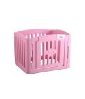 YES4PETS 4 Panel Plastic Pet Pen Pet Foldable Fence Dog Fence Enclosure With Gate Pink