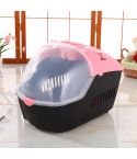 YES4PETS Medium Portable Travel Dog Cat Crate Pet Carrier Cage Comfort With Mat-Pink