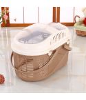 YES4PETS Small Dog Cat Crate Pet Rabbit Guinea Pig Ferret Carrier Cage With Mat-Brown