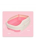 YES4PETS Medium Portable Cat Toilet Litter Box Tray with Scoop and Grid Tray-Pink