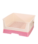 YES4PETS Medium Dog Potty Training Tray Pet Puppy Toilet Trays Loo Pad Mat With Wall Pink