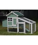 YES4PETS Green Small Chicken coop with nesting box for 2 Chickens / Rabbit Hutch