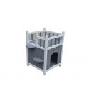 YES4PETS Cat Shelter Condo with Escape Door Rabbit Kitty House Cave