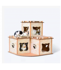 YES4PETS Cat Cardboard House Tower Condo Scratcher Pet Post Pad Mat Furniture