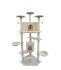 YES4PETS 200 cm Cat Scratching Post Tree Scratcher Corner Tower Furniture- Beige