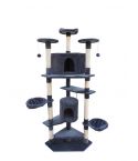 YES4PETS 200 cm Cat Scratching Post Tree Scratcher Corner Tower Furniture- Grey