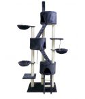 YES4PETS 244 cm XL Multi Level Cat Scratching Post Tree Scratcher Pole- Grey