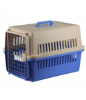 YES4PETS New Medium Dog Cat Rabbit Crate Pet Carrier Cage With Bowl & Tray Blue