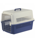 YES4PETS New Medium Dog Cat Rabbit Crate Pet Airline Carrier Cage With Bowl & Tray Dark Blue