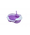 YES4PETS Small Portable Cat Kitten Rabbit Toilet Litter Box Tray with Scoop Purple
