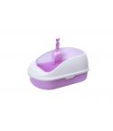 YES4PETS Medium Portable Cat Toilet Litter Box Tray with Scoop Purple