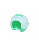 YES4PETS Portable Hooded Cat Kitten Toilet Litter Box Tray House with Handle and Scoop Green