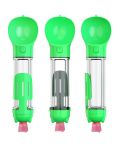 YES4PETS  4 in 1 Portable Pet Dog Puppy Cat Drinking Mug Water Feeder Bottle Valve Travel Bottle Green