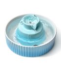 YES4PETS Blue Ceramic Electric Pet Water Fountain Dog Cat Water Feeder Bowl Dispenser
